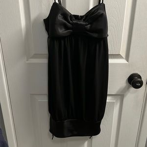 Black dress with bow tie in the front